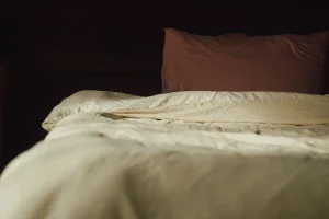 linen bedding close-up