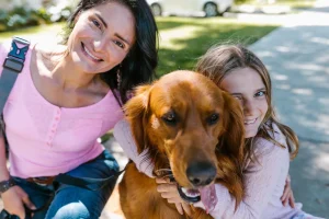 golden retriever children