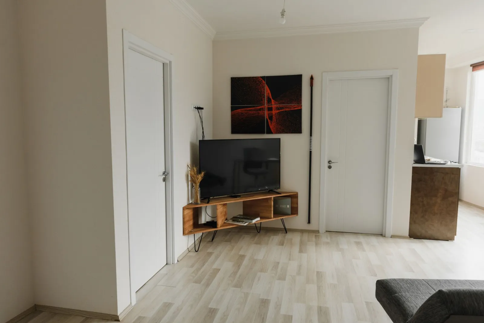 How do I place a TV stand near a fireplace?