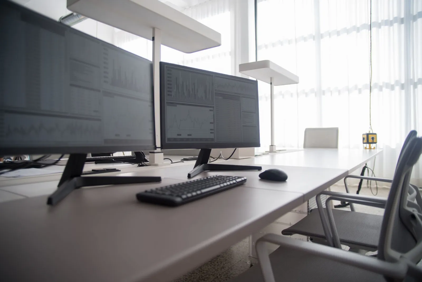 computer monitor on desk