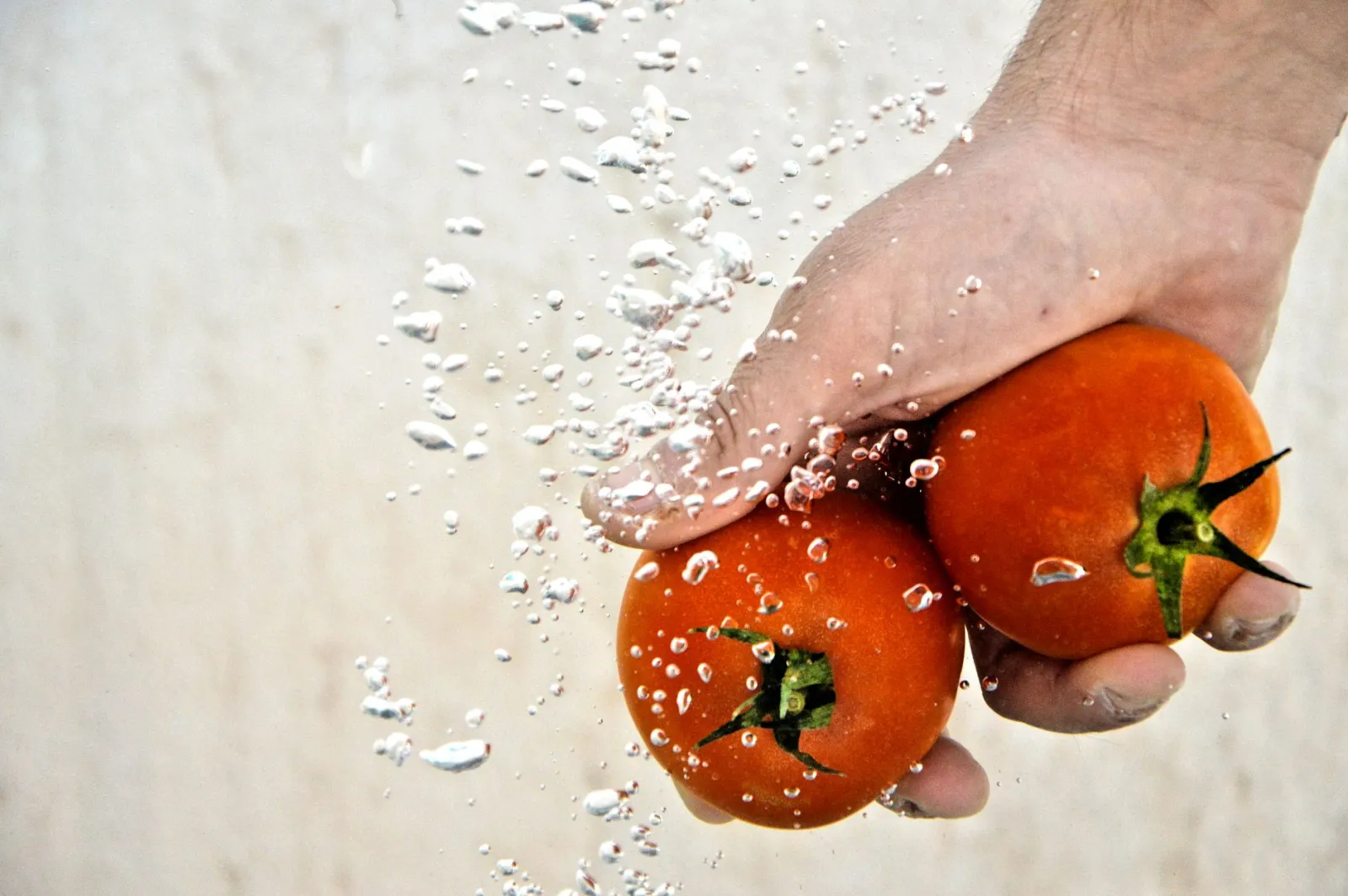 How do you wash garden vegetables?