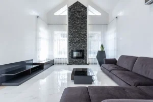 modern fireplace living room